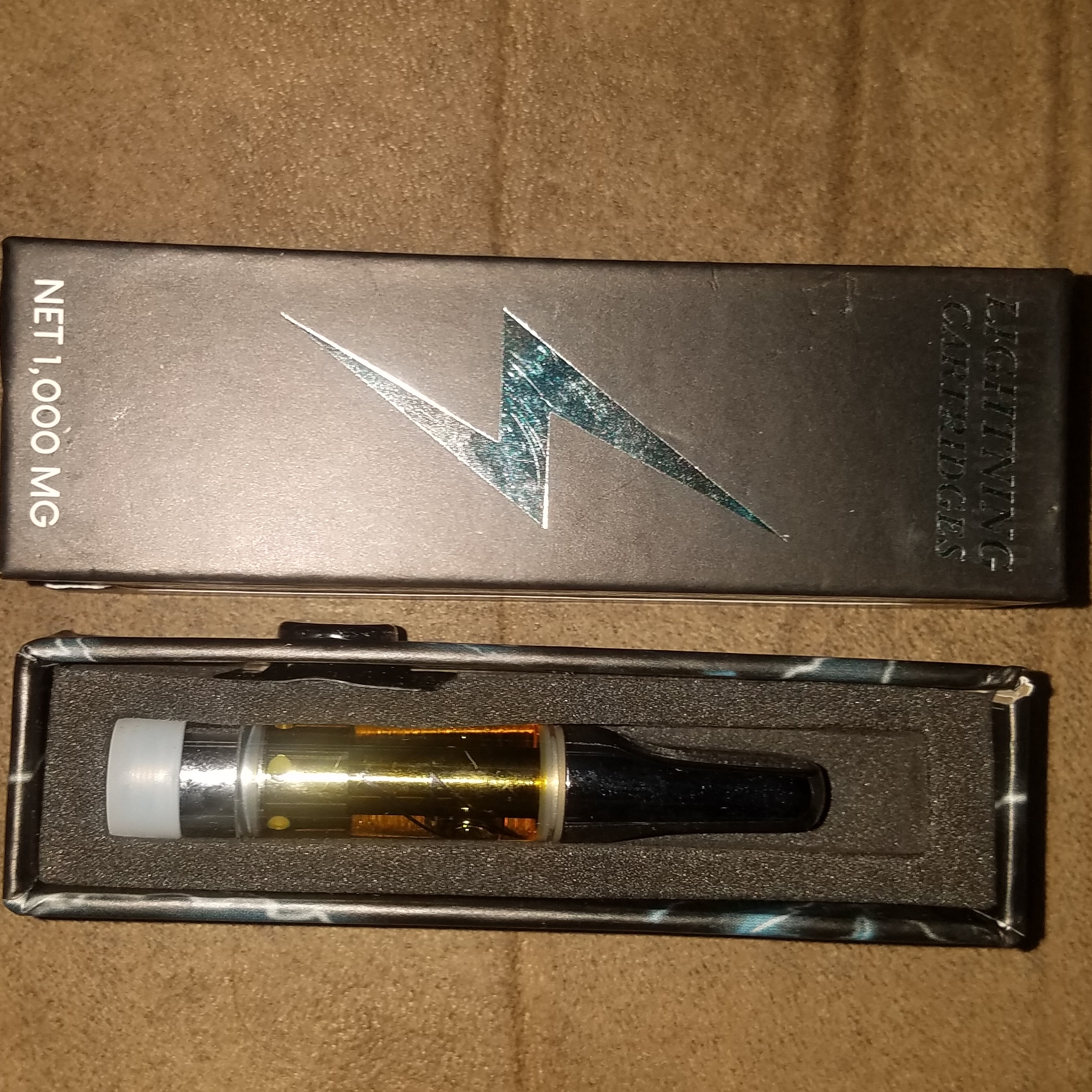 LIGHTNING 1G THC Vape Cart Cannabis Menu by HotDonnaNJ Cannabis in