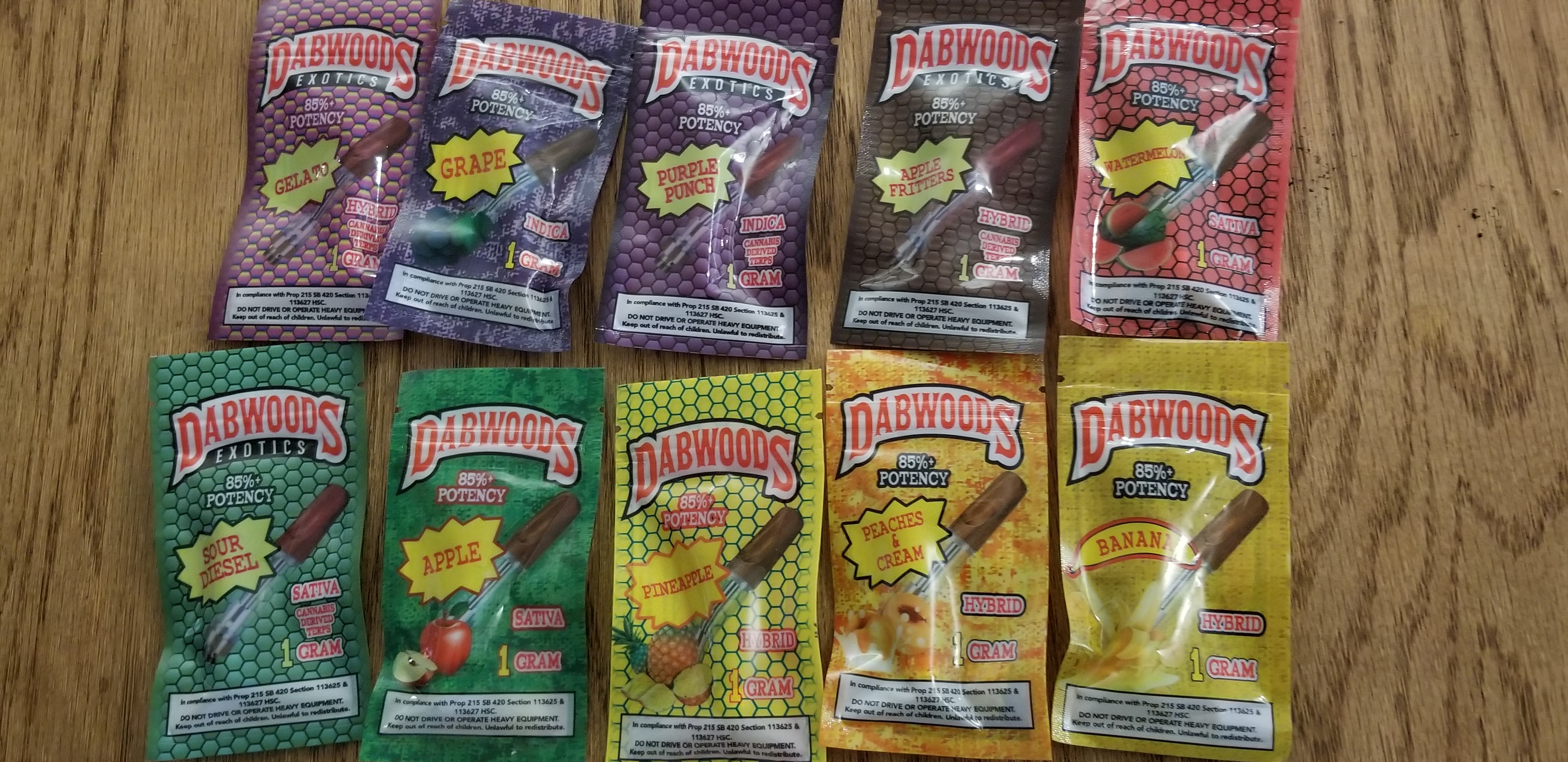 Dabwoods Exotics Sour Diesel Cart Cannabis Menu by Apothecary312