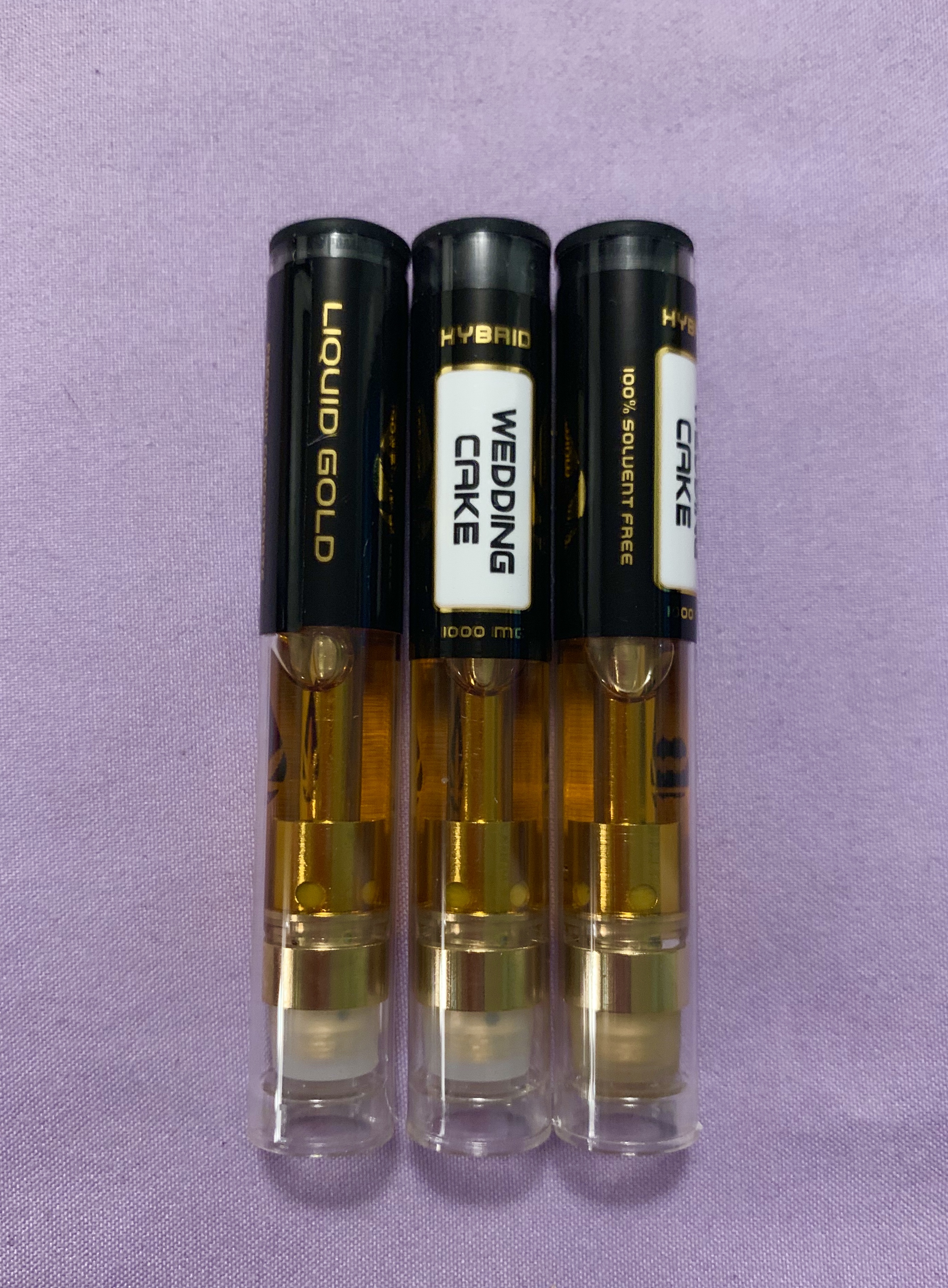 Cartridges Liquid Gold Wedding Cake Cannabis Menu by DojaKat