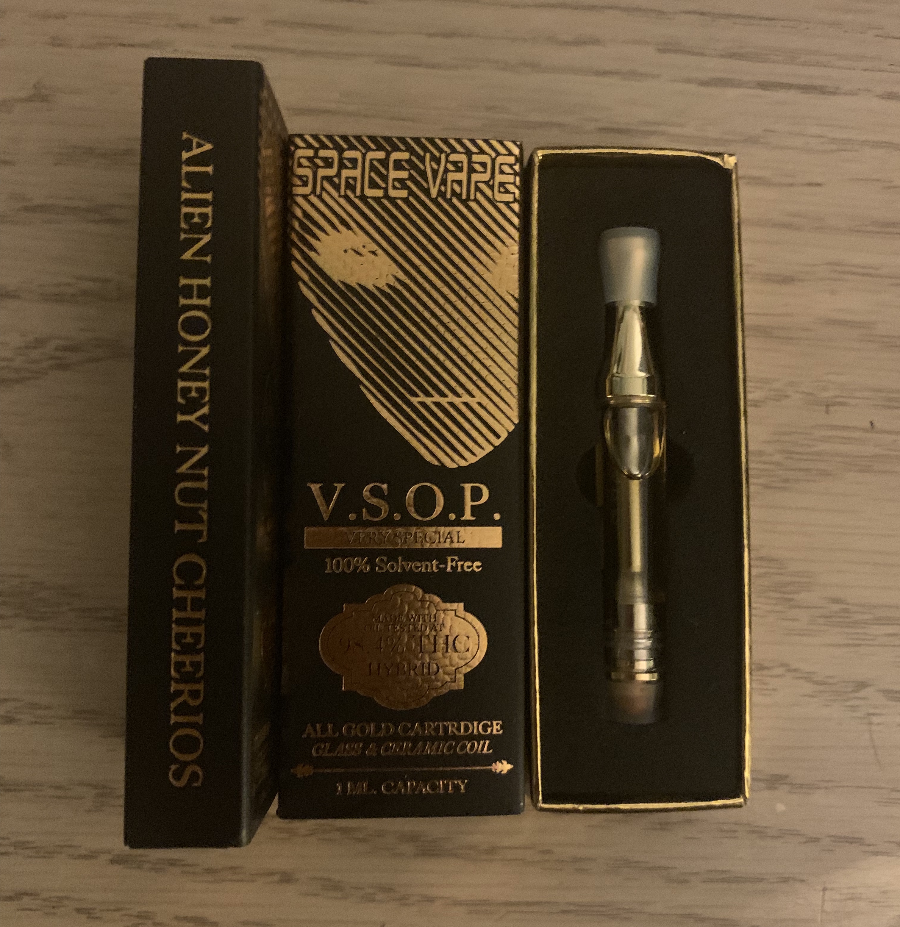 VSOP Space Vape Honey Nut 1G Cart Cannabis Menu by DaytonaDJ Cannabis in Chicago, Illinois