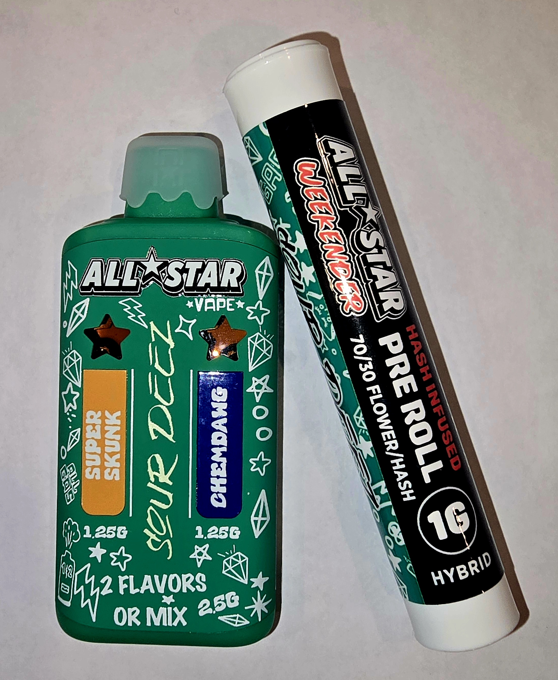🔥🔥ALL STAR DUAL 2 GRAM DISPO/HASH PRE-ROLL🔥🔥 - Cannabis Menu by  JNJ420EXPRESS - Cannabis in Fredericksburg, Virginia