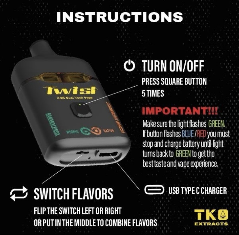 TKO Twist 2 Gram Vape - Cannabis Menu by HighSpiritsShipping - Cannabis in  Austin, Texas